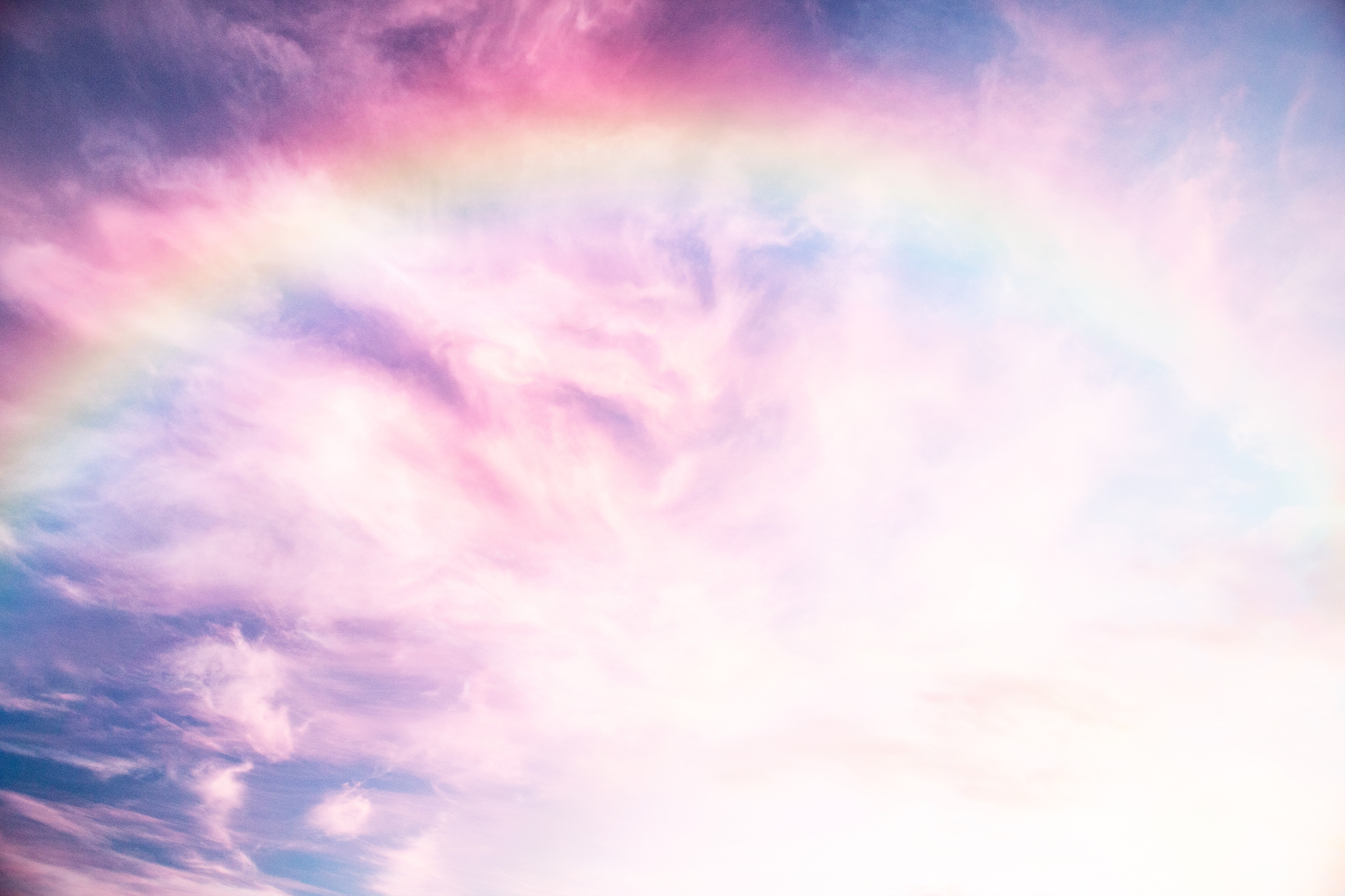 Cloudscape Sky with Rainbow